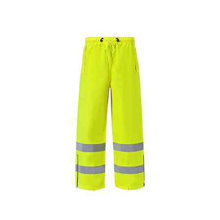 2W International Lime High Viz Rain Pants, Large 739C-E L
